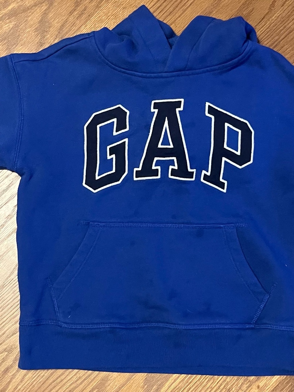 GAP Royal Blue Pullover Hoodie with Contrasting Logo